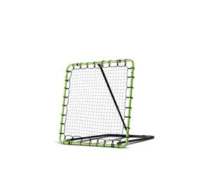 EXIT Toys Filet de Rebond Multisport 120 x 120 cm Réglable 8 Positions - pour Volleyball, Tchoukball et Handball - Rebounder avec Ancrages au Sol - TÜV Testé - Tempo - Vert/Noir
