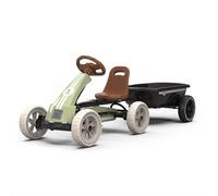 EXIT Toys Kart à Pédales avec Remorque Dès 2 Ans - Pneus EVA - Siège Réglable et Essieu Oscillant - Foxy Retro - Vert