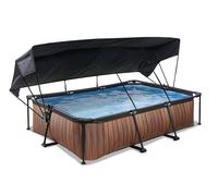 Exit Toys Piscine hors sol tubulaire rectangulaire - 220 x 150 x 65 cm + ombrage - 30.23.21.10