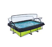 Piscine tubulaire Exit Piscine couverte lime 220x150x65cm avec pompe filtrante - vert