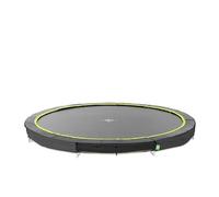 EXIT Toys Silhouette Ground Sports Trampoline - 4,3 m - Grand Trampoline Rond creusé pour l'extérieur - pour 14 Ans et Plus - Système de sécurité des Pieds Inclus - Accès Facile - Grande Puissance de