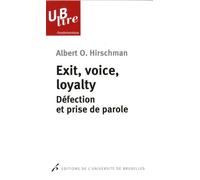Exit, voice, loyalty Albert O. Hirschman (Auteur)