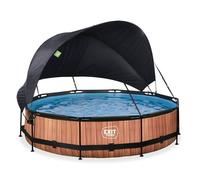 EXIT Wood Piscine Tubulaire ø360 - Piscine Hors Sol - Marron