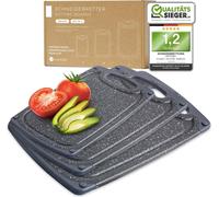 EXITOSO Planches à déjeuner - set de 3 - plastique, lavable au lave-vaisselle & sans BPA