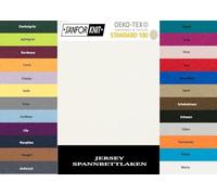 EXKLUSIV HEIMTEXTIL Drap-housse en jersey 180-200 x 200 cm - Blanc naturel