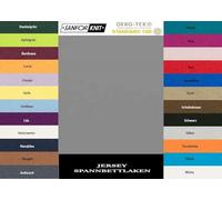 EXKLUSIV HEIMTEXTIL Drap-housse en jersey 180-200 x 200 cm - Gris