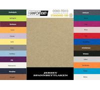 EXKLUSIV HEIMTEXTIL Drap-housse en jersey 180-200 x 200 cm Sable