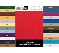 EXKLUSIV HEIMTEXTIL Drap housse en jersey - 200 x 220 cm - Rouge