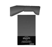 EXKLUSIV HEIMTEXTIL Drap-housse en jersey 3 pièces, 2 lits longitudinaux + 1 partie centrale, 100 % coton, certifié Öko-Tex - Qualité de marque, hauteur 20 cm, anthracite