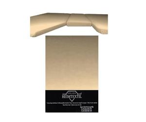 EXKLUSIV HEIMTEXTIL Drap-housse en jersey 3 pièces, 2 lits longitudinaux + 1 partie centrale, 100 % coton, certifié Öko-Tex - Qualité de marque, hauteur 20 cm, sable