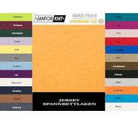 EXKLUSIV HEIMTEXTIL Drap-housse en jersey - 90-100 x 200 cm - 100 % coton - Certifié Öko-Tex - Qualité de marque - Hauteur de matelas jusqu'à 25 cm - Curry