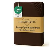 EXKLUSIV HEIMTEXTIL Drap-housse en jersey de qualité supérieure - 60 x 120-70 x 140 cm - Marron chocolat