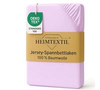 Exklusiv HEIMTEXTIL Drap-Housse en Jersey de qualité supérieure - 90-100 x 200 cm - Rose