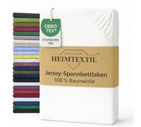 Exklusiv Heimtextil Drap-housse en jersey élastique, Blanc., 60 x 120 - 70 x 140 cm