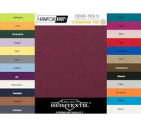 Exklusiv Heimtextil Drap-housse en jersey élastique, Coton, rouge, 140 - 160 x 200 cm