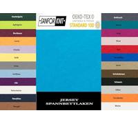 EXKLUSIV HEIMTEXTIL Drap-housse en jersey Turquoise 120 x 200 cm