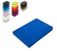 EXKLUSIV HEIMTEXTIL Drap-housse en microfibre - Avec élastique sur tout le pourtour - 100 % polyester - 130 g/m² - Hauteur : 30 cm - Certifié Öko-Tex - 90-100 x 200 cm + 30 cm - Bleu roi