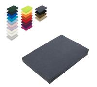 EXKLUSIV HEIMTEXTIL Drap-housse en microfibre - Élastique sur tout le pourtour - 100 % polyester - 130 g/m² - Hauteur : 30 cm - Certifié Öko-Tex - 180-200 x 200-220 cm + 40 cm - Anthracite