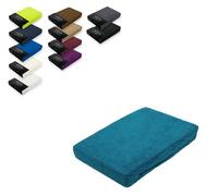 EXKLUSIV HEIMTEXTIL Drap-housse en tissu éponge - 120 x 200 cm - 80 % coton, 20 % polyester - Certifié Öko-Tex - Qualité de marque - Hauteur du matelas jusqu'à 25 cm - Bleu pétrole