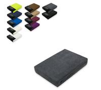 EXKLUSIV HEIMTEXTIL Drap-housse en tissu éponge avec coins élastiques 120 x 200 cm, 80% coton, 20% polyester, certifié Öko-Tex, qualité de marque, hauteur de matelas jusqu'à 25 cm, anthracite