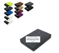 Exklusiv Heimtextil Drap-housse en tissu éponge avec élastique, anthracite, 90 x 200 cm