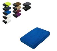 Exklusiv Heimtextil Drap-housse en tissu éponge avec élastique, bleu roi, 180 - 200 x 200 cm