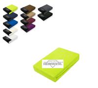 Exklusiv Heimtextil Drap-housse en tissu éponge de qualité supérieure 140-160 x 200 cm Vert pomme/vert citron