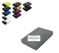 EXKLUSIV HEIMTEXTIL Drap-housse en tissu éponge - Marque : 90 x 200 cm - 80 % coton, 20 % polyester - Certifié Öko-Tex - Qualité de marque - Hauteur du matelas jusqu'à 25 cm - Gris