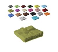 EXKLUSIV HEIMTEXTIL - Ensemble de serviettes avec nœud - Marque de serviettes essuie-mains - Lot de 4 - 30 x 30 cm - Kiwi