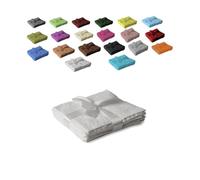 EXKLUSIV HEIMTEXTIL - Ensemble de serviettes de toilette avec nœud - Marque de coussins de sièges et de chaises longues de jardin, Tissu, Blanc., Seiftuch 4er Set 30 x 30 cm