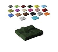 EXKLUSIV HEIMTEXTIL - Ensemble de serviettes de toilette avec nœud - Marque de coussins de sièges et de chaises longues de jardin, Coton, vert foncé, Seiftuch 4er Set 30 x 30 cm