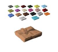 EXKLUSIV HEIMTEXTIL - Ensemble de serviettes de toilette avec nœud - Marque de coussins de sièges et de chaises longues de jardin, Coton, sable, Seiftuch 4er Set 30 x 30 cm
