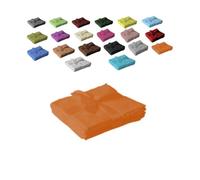 EXKLUSIV HEIMTEXTIL - Ensemble de serviettes de toilette avec nœud - Marque de coussins de sièges et de chaises longues de jardin, Coton, terracotta, Seiftuch 4er Set 30 x 30 cm