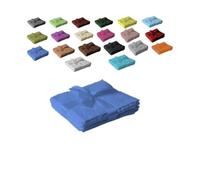 EXKLUSIV HEIMTEXTIL - Ensemble de serviettes de toilette avec nœud - Marque de coussins de sièges et de chaises longues de jardin, Coton, bleu roi, Seiftuch 4er Set 30 x 30 cm