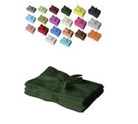 EXKLUSIV HEIMTEXTIL - Ensemble de serviettes de toilette avec nœud - Marque de coussins de sièges et de chaises longues de jardin, Coton, vert foncé, Gästehandtuch 4er Set 30 x 50 cm