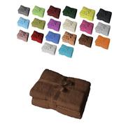 EXKLUSIV HEIMTEXTIL - Ensemble de serviettes de toilette avec nœud - Marque de coussins de sièges et de chaises longues de jardin, Tissu, chocolat, Saunatuch 2er Set 80 x 200 cm