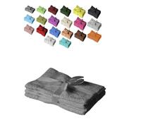 EXKLUSIV HEIMTEXTIL - Ensemble de serviettes de toilette avec nœud - Marque de coussins de sièges et de chaises longues de jardin, Tissu, anthracite, Gästehandtuch 4er Set 30 x 50 cm