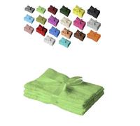 EXKLUSIV HEIMTEXTIL - Ensemble de serviettes de toilette avec nœud - Marque de coussins de sièges et de chaises longues de jardin, Coton, vert pomme, Handtuch 4er Set 50 x 100 cm