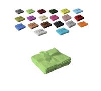 EXKLUSIV HEIMTEXTIL - Ensemble de serviettes de toilette avec nœud - Marque de coussins de sièges et de chaises longues de jardin, Tissu, vert pomme, Seiftuch 4er Set 30 x 30 cm