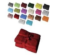 EXKLUSIV HEIMTEXTIL - Ensemble de serviettes de toilette avec nœud - Marque de coussins de sièges et de chaises longues de jardin, Coton, rouge, Badetuch 2er Set 100 x 150 cm