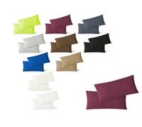 Exklusiv-heimtextil Lot de 2 housses de coussin en jersey avec fermeture éclair de qualité supérieure, Coton, bordeaux, 40 x 60 cm