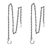 EXKURPOO Chaine de Panier Suspendu Chaînes de Suspension for Pots de Fleurs, paniers, mangeoires à Oiseaux, jardinières, lanternes décoratives(W91B5AC403164-BK-90)