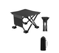 EXKURPOO Chaise de pêche Tabouret de Pique-Nique Camping Facile à Transporter Tabouret Pliant Chaise de pêche légère Portable Chaise Pliante Tabouret de Camping(Black-Extra Large)
