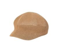 EXKURPOO Chapeau de Paille Béret for Femme, Chapeau de Soleil, Chapeau de Plage, de Voyage, léger et Respirant(Khaki)