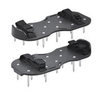 EXKURPOO Chaussures aérateur de Gazon 1 Paire de Chaussures de Scarification for Gazon de Jardin 4,2 cm, Pointes de Gazon, Chaussures de Scarification autonivelantes, Outils époxy durables, Noir