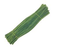 EXKURPOO Fil Chenille Kit de 100 Marguerites à Faire soi-même: Fausse Fourrure, Cure-Pipes, Fournitures Bricolage, Bouquets Mariage(Deep Green 100pcs)