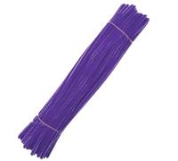 EXKURPOO Fil Chenille Kit de 100 Marguerites à Faire soi-même: Fausse Fourrure, Cure-Pipes, Fournitures Bricolage, Bouquets Mariage(Deep Purple 100pcs)