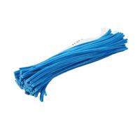 EXKURPOO Fil Chenille Lot de 100/50 tiges Chenille en Vrac for Cure-Pipes, projets d'art et d'artisanat (6 mm x 12 Pouces)(Deep Lake Blue,100Pcs)