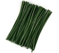 EXKURPOO Fil Chenille Lot de 100 bâtons en Peluche torsadés, tiges Chenille, Fils métalliques, Jouets, Bandes Bricolage, Loisirs créatifs, Fer, Feutre(Deep Green)