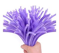 EXKURPOO Fil Chenille Tiges de Chenille colorées, Cure-Pipe, Tige en Peluche, Guirlande, bâton câblé, torsadé, Bande Cheveux, Bricolage, Artisanat Fait Main, Jouet éducatif(Light Purple,200PCS)